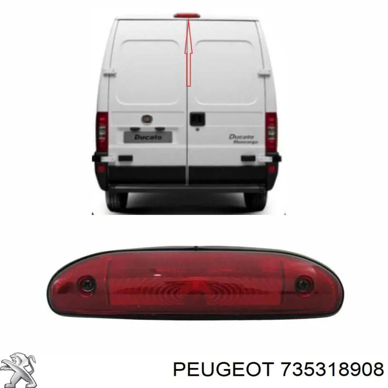 Lampa stop tylna dodatkowa Fiat/Alfa/Lancia 0735318908 cena, od 56,24 USD