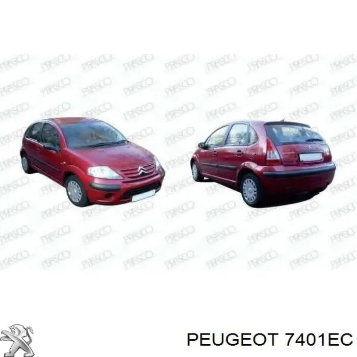 Do koszyka 7401EC Peugeot/Citroen Zderzak przedni