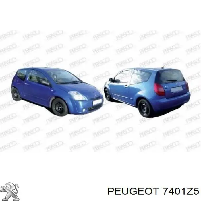 Zderzak przedni Peugeot/Citroen 7401Z5