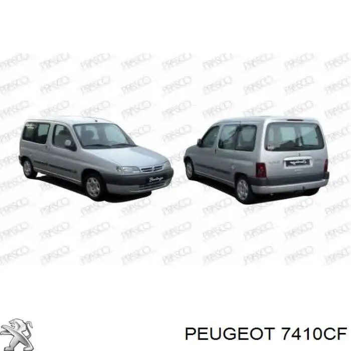 Do koszyka 7410CF Peugeot/Citroen Zderzak tylny