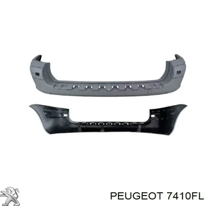Do koszyka 7410FL Peugeot/Citroen Zderzak tylny