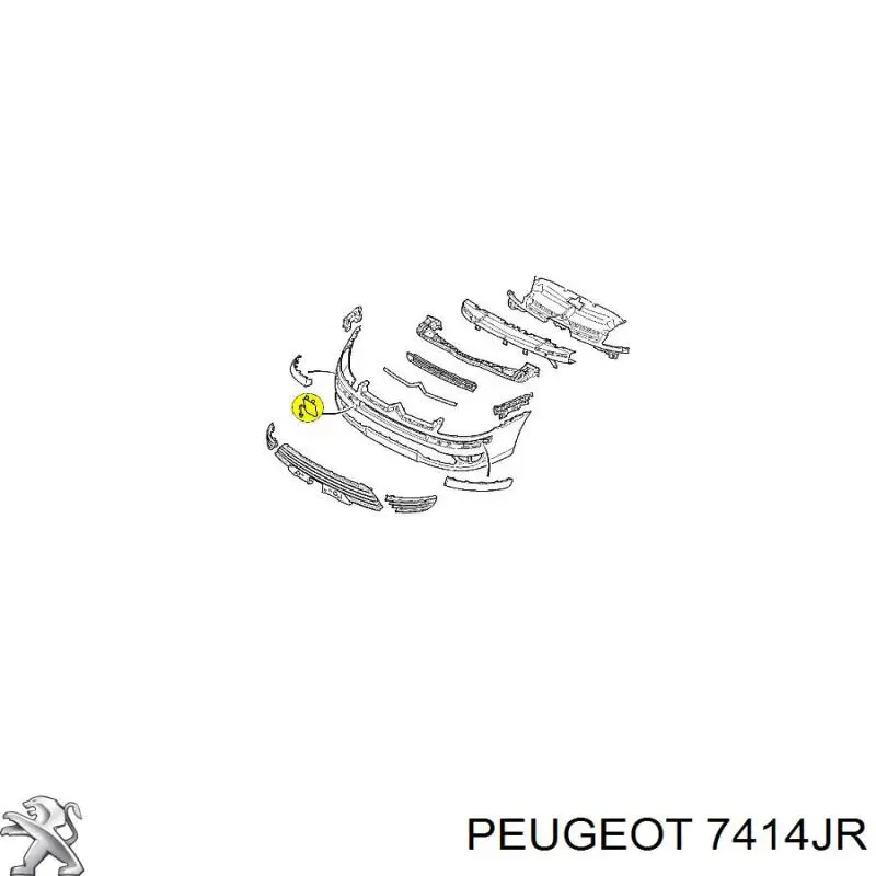 Zaślepka haku holowniczego zderzaka przednia Peugeot/Citroen 7414JR cena, od 47,89 USD