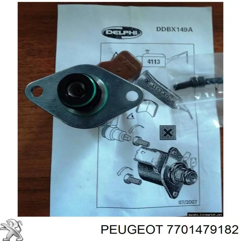 Zawór regulacji ciśnienia (zawór redukcyjny pompy wtryskowej) System Common-Rail Peugeot/Citroen 7701479182 cena, od 133,37 USD