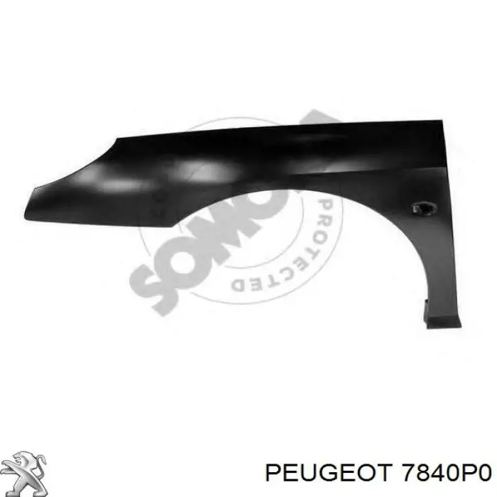 7840P0 Peugeot/Citroen Błotnik przedni lewy