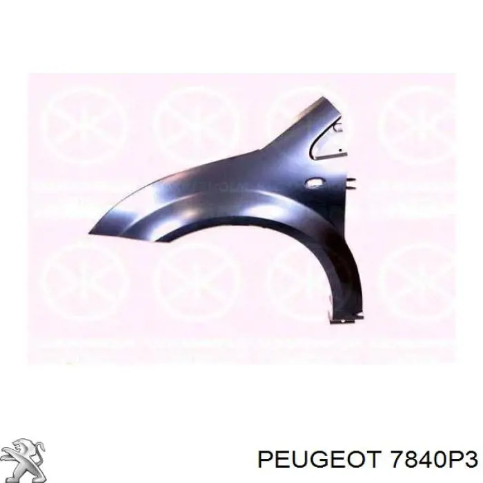 Błotnik przedni lewy Peugeot/Citroen 7840P3 cena, od 129,40 USD