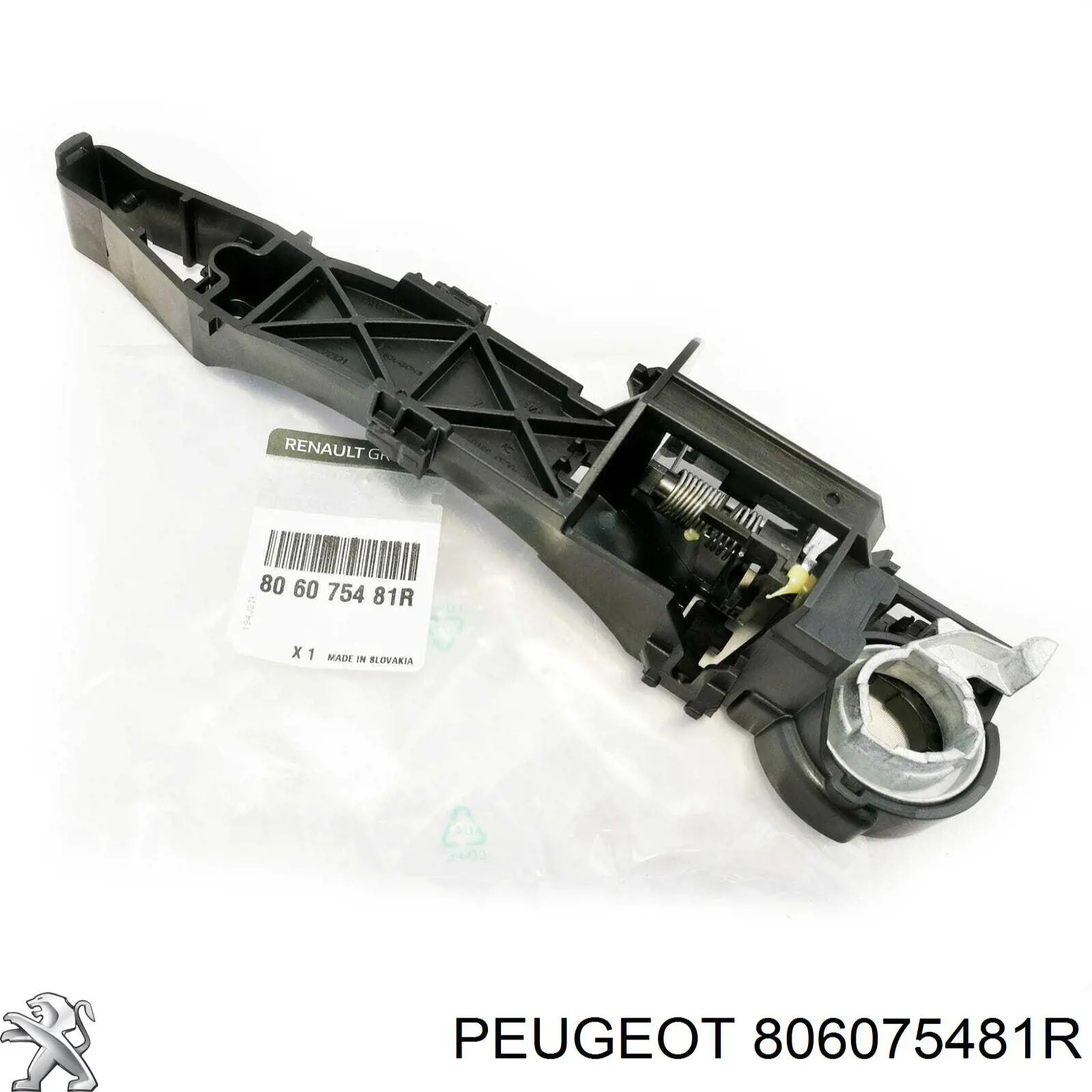 Pałąk zewnętrznej klamki drzwi przednich lewej Renault (RVI) 8261000Q0A cena, od 28,22 USD