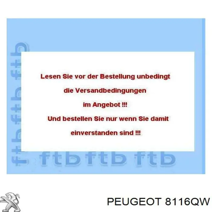 8116QW Peugeot/Citroen Szyba przednia