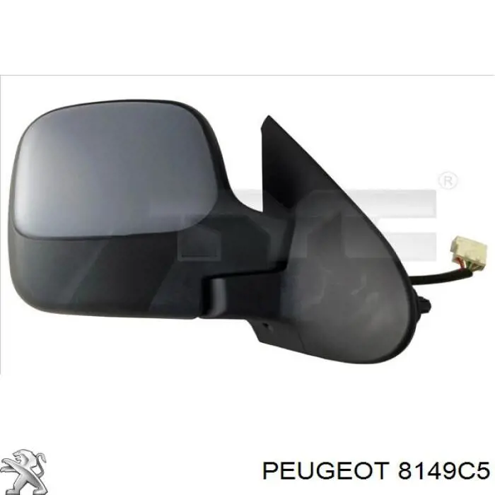 8149C5 Peugeot/Citroen Nakładka (pokrywa) lusterka wstecznego prawa