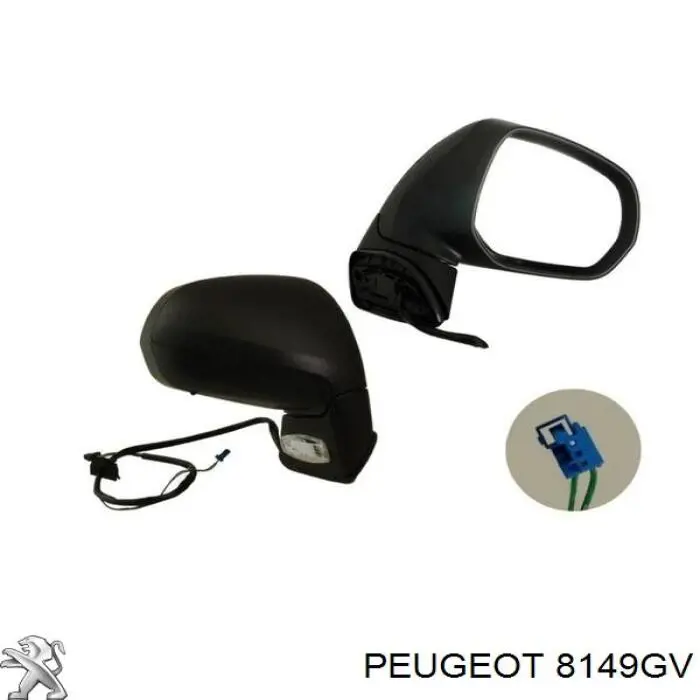 8149GV Peugeot/Citroen Lusterko wsteczne lewe