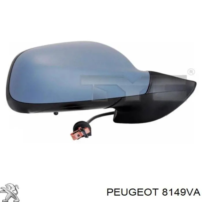 8149VA Peugeot/Citroen Lusterko wsteczne prawe