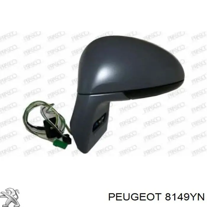 8149YN Peugeot/Citroen Lusterko wsteczne prawe