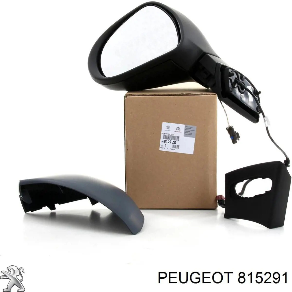 Do koszyka 815291 Peugeot/Citroen Nakładka (pokrywa) lusterka wstecznego lewa