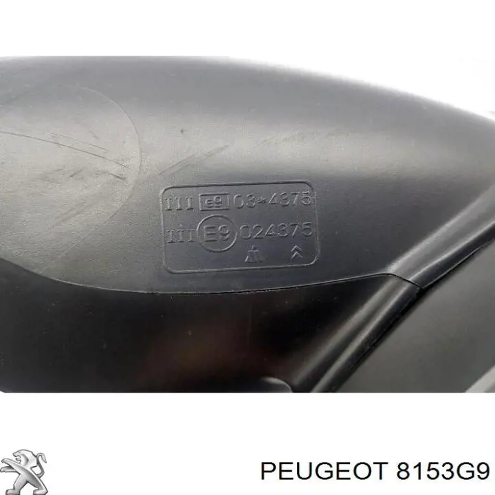 8153G9 Peugeot/Citroen Lusterko wsteczne prawe