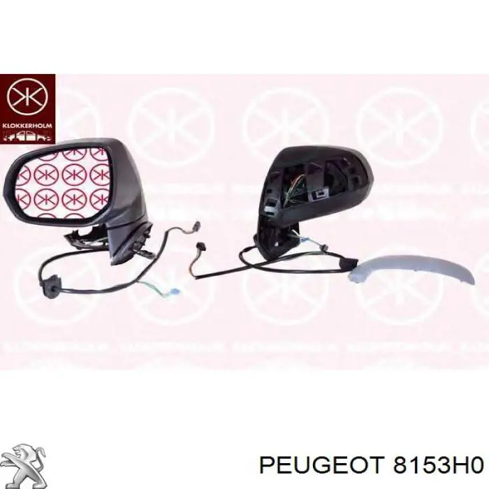 8153H0 Peugeot/Citroen Lusterko wsteczne lewe