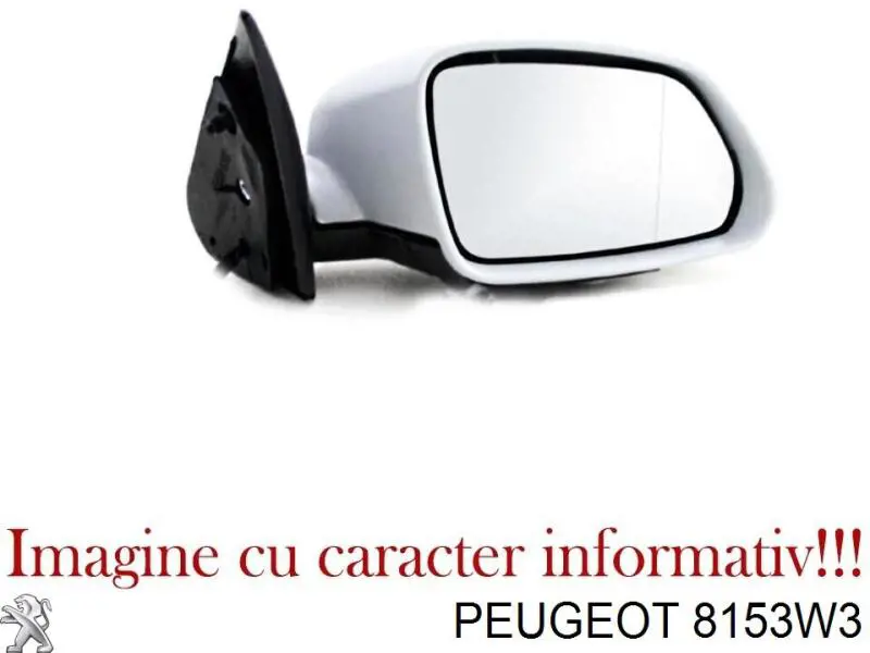 8153W3 Peugeot/Citroen Lusterko wsteczne prawe