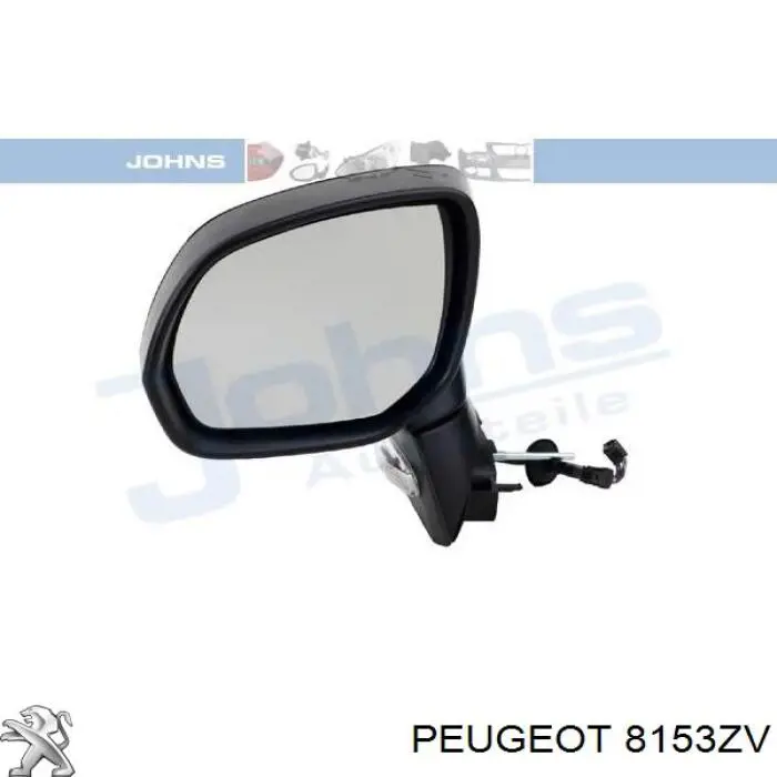 8153ZV Peugeot/Citroen Lusterko wsteczne lewe