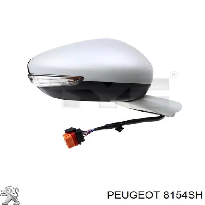8154SH Peugeot/Citroen Lusterko wsteczne lewe
