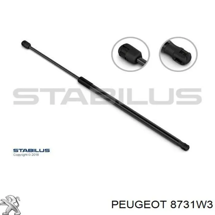 Amortyzator klapy bagażnika (3/5 drzwi-tylnych) Peugeot/Citroen 8731W3 cena, od 16,65 USD