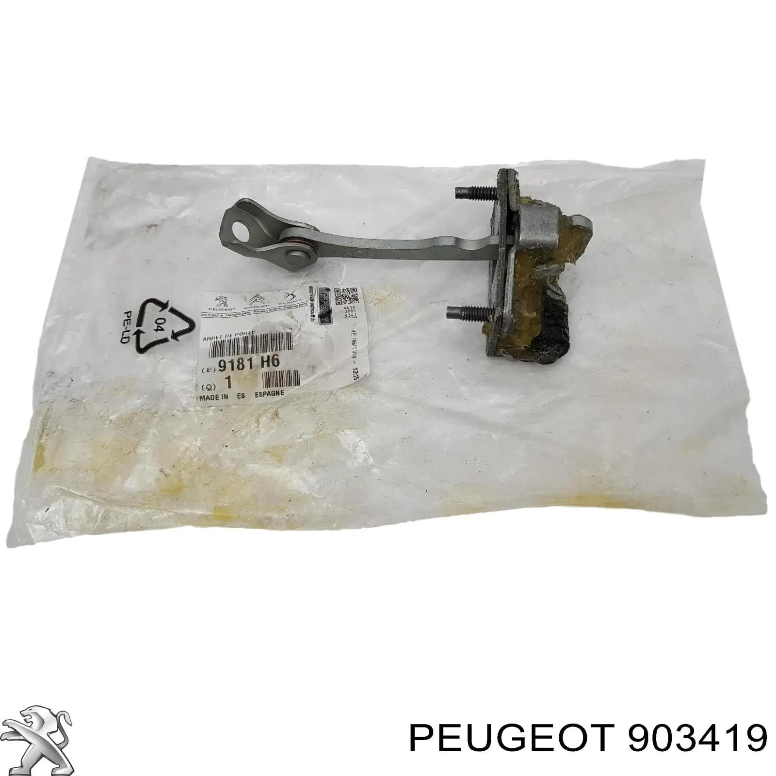 Do koszyka 903419 Peugeot/Citroen Rolka drzwi bocznych (przesuwnych) prawa górna