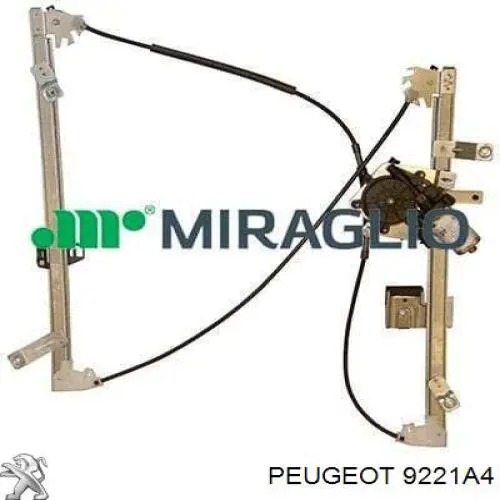 Do koszyka 9221A4 Peugeot/Citroen Mechanizm podnoszenia szyby drzwi przednich lewych