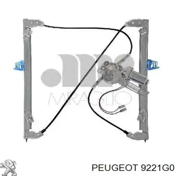 9221G0 Peugeot/Citroen Mechanizm podnoszenia szyby drzwi przednich lewych