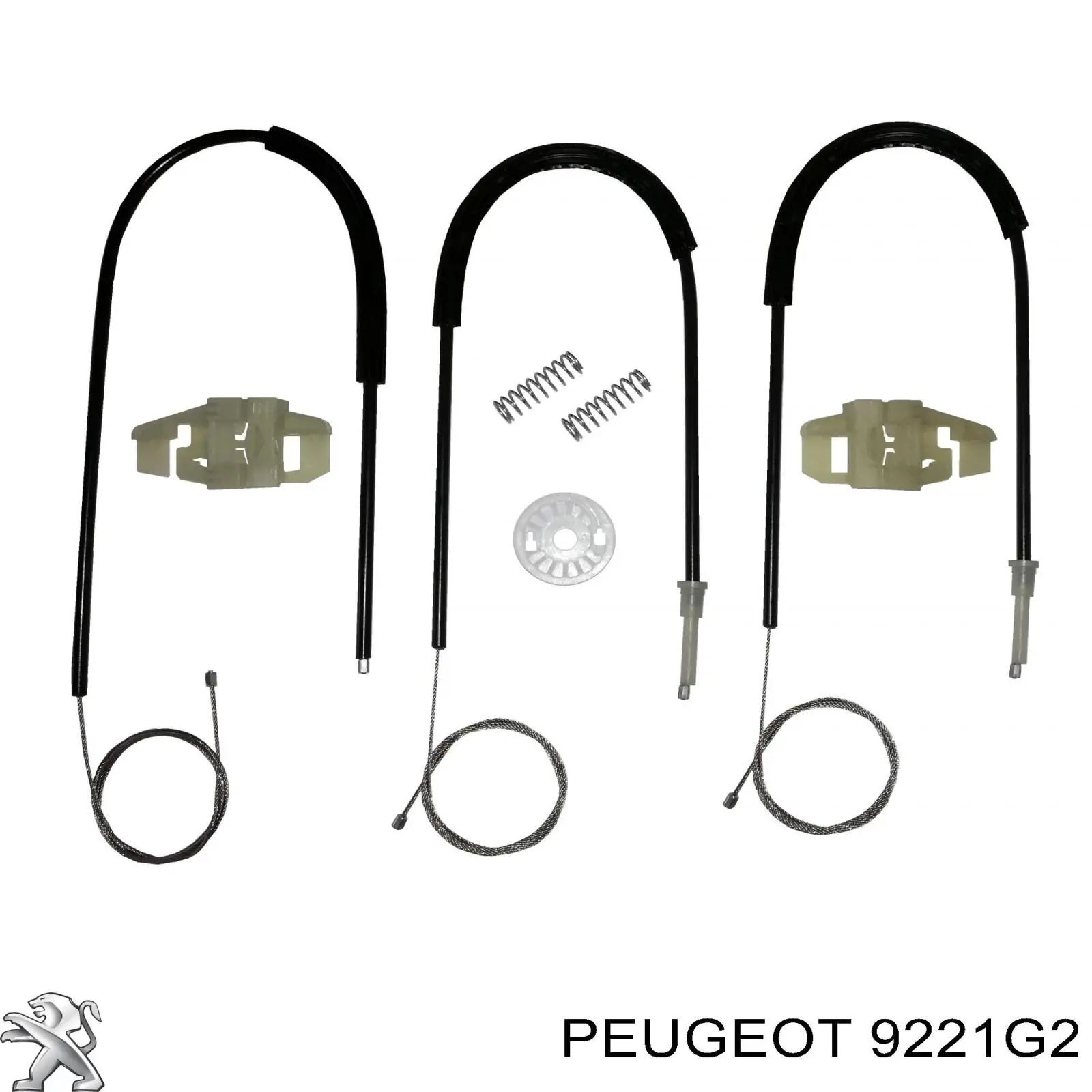 9221G2 Peugeot/Citroen Mechanizm podnoszenia szyby drzwi przednich lewych