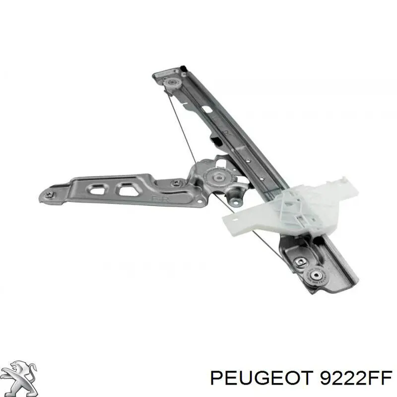 9222FF Peugeot/Citroen Mechanizm podnoszenia szyby drzwi przednich prawych