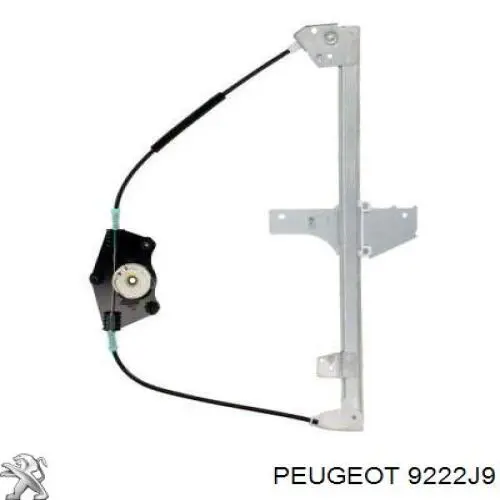9222J9 Peugeot/Citroen Mechanizm podnoszenia szyby drzwi przednich prawych