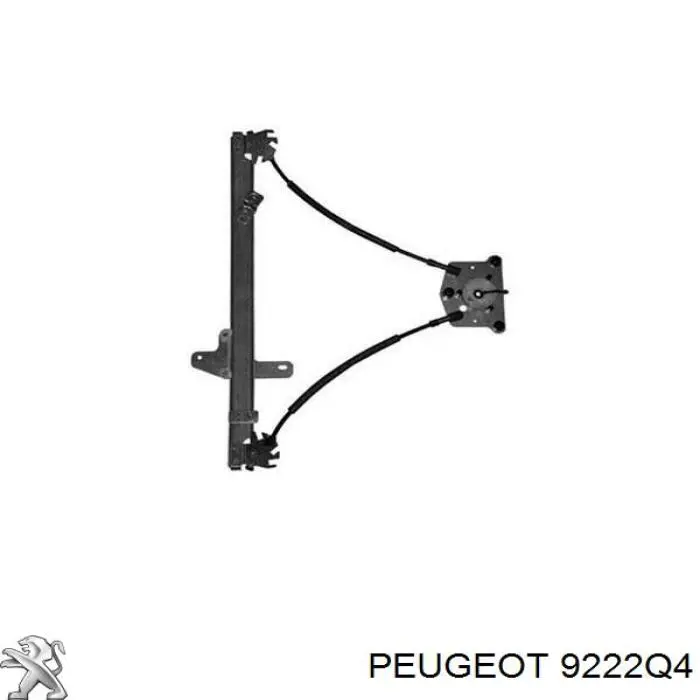 9222Q4 Peugeot/Citroen Mechanizm podnoszenia szyby drzwi przednich prawych
