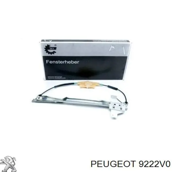 9222V0 Peugeot/Citroen Mechanizm podnoszenia szyby drzwi przednich prawych