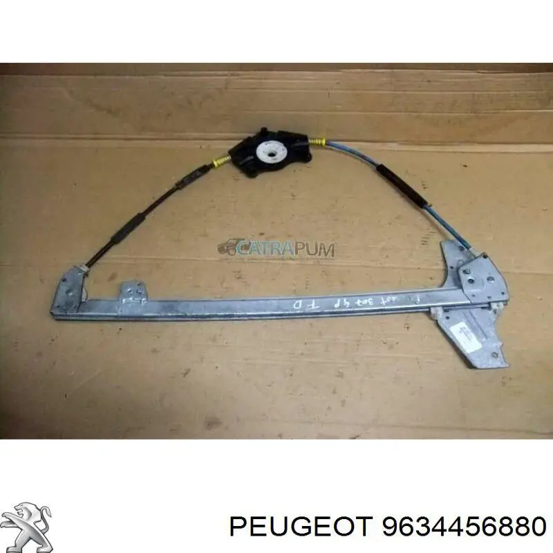 9634456880 Peugeot/Citroen Mechanizm podnoszenia szyby drzwi przednich prawych