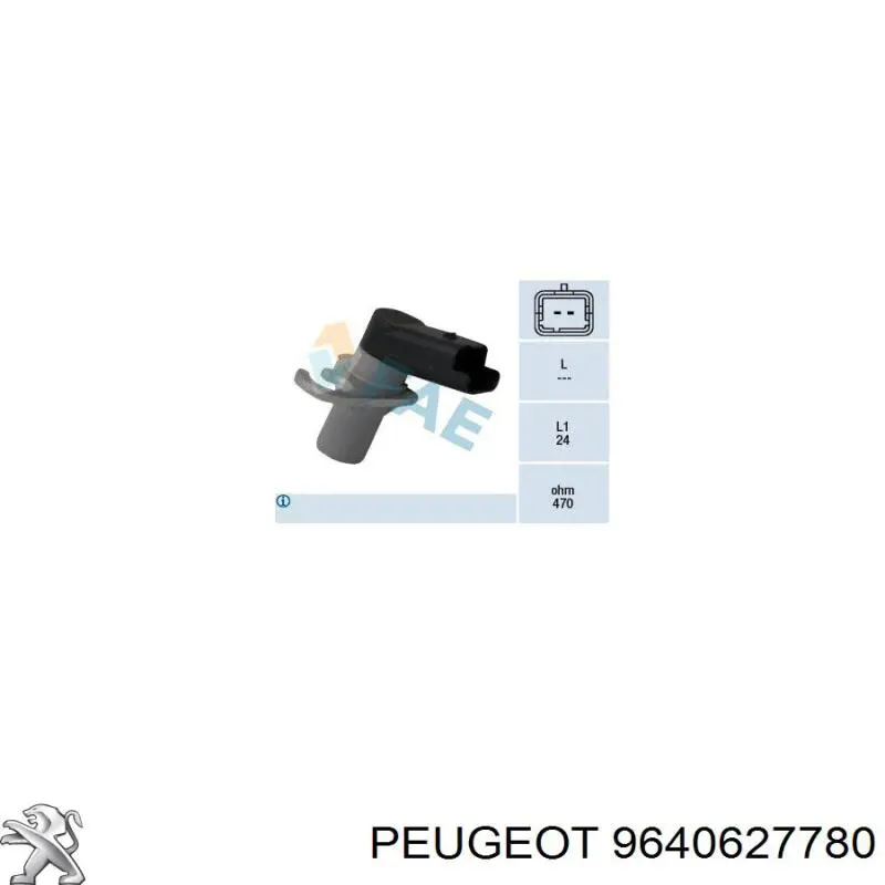 Czujnik położenia wału korbowego Peugeot/Citroen 9640627780
