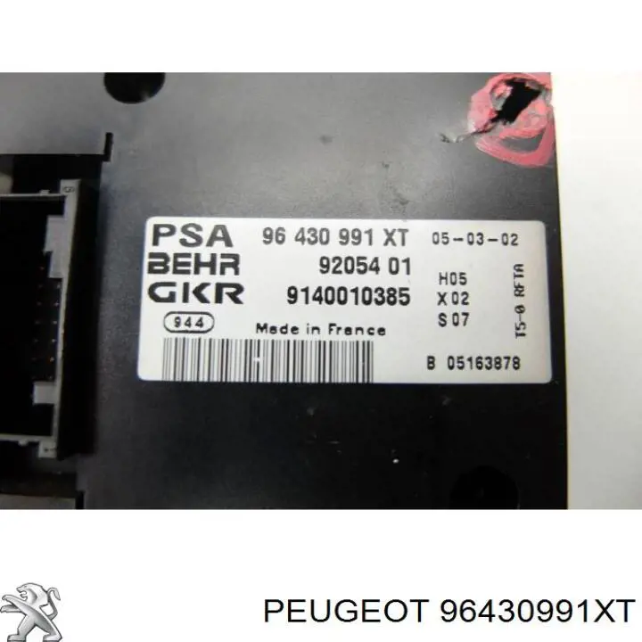  Sterownik trybów ogrzewania/klimatyzacji Peugeot 307 