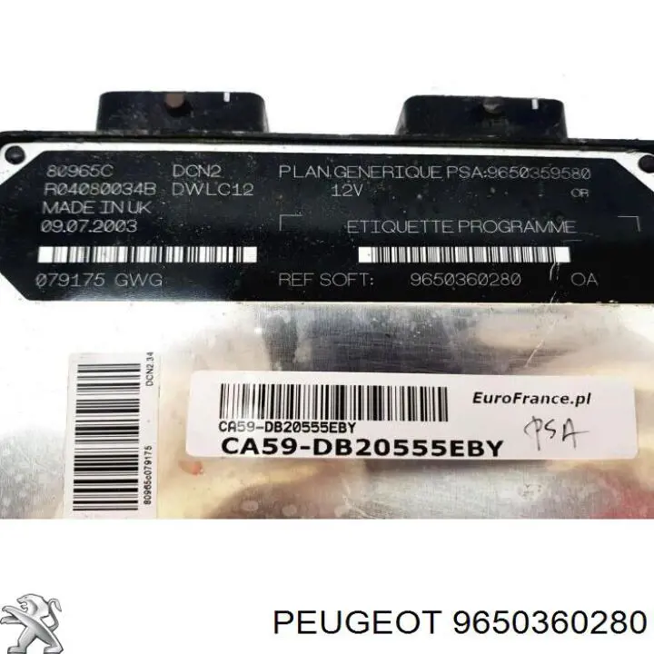 Sterownik silnika do Peugeot 306  7A