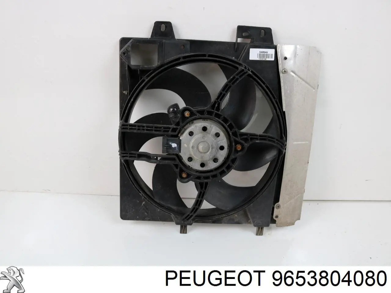 9653804080 Peugeot/Citroen Dyfuzor chłodnicy, w komplecie z silnikiem i wirnikiem