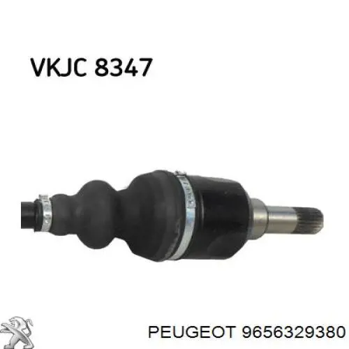 9656329380 Peugeot/Citroen Półoś napędowa przednia lewa