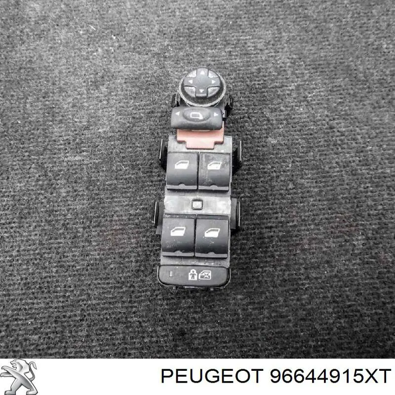 96644915XT Peugeot/Citroen Panel przyciskowy sterowania podnośnikiem szyby przedni lewy