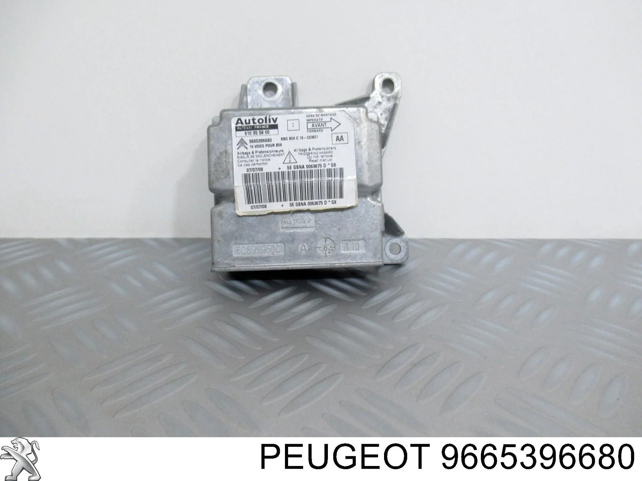 9665396680 Peugeot/Citroen Poduszka powietrzna (Airbag) kierowcy