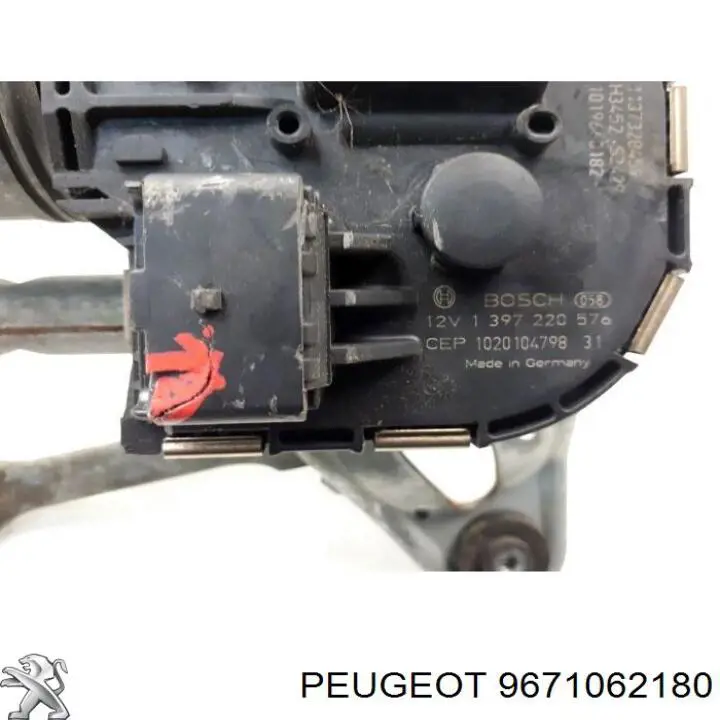 Mechanizm wycieraczki lewy 9671062180 Peugeot/Citroen