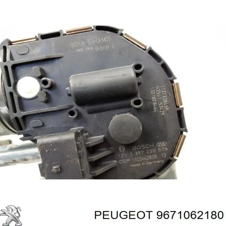 Mechanizm wycieraczki lewy Peugeot/Citroen 9671062180