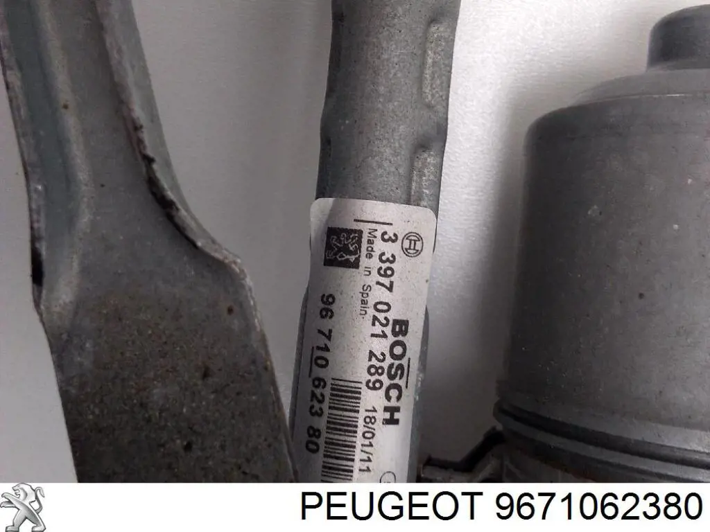Mechanizm wycieraczki prawy Peugeot/Citroen 9671062380