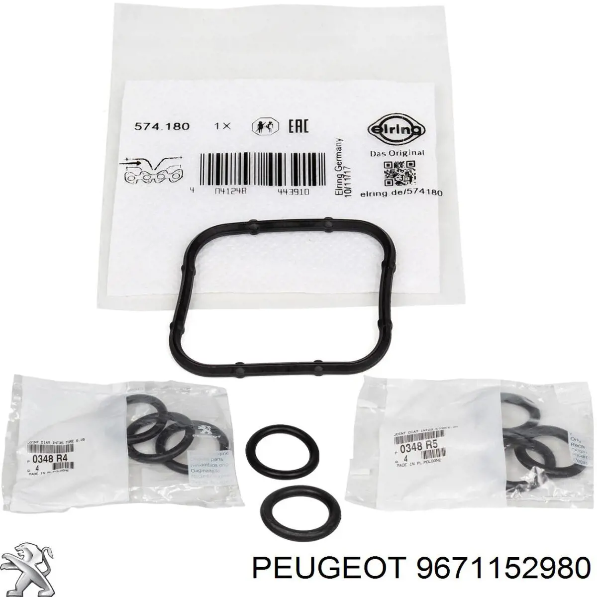 Do koszyka 9671152980 Peugeot/Citroen Uszczelka (pierścień) przewodu chłodzenia turbiny, powrót