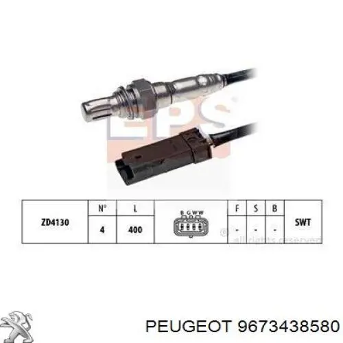 Sonda lambda, czujnik tlenu Peugeot/Citroen 9673438580 cena, od 86,92 USD