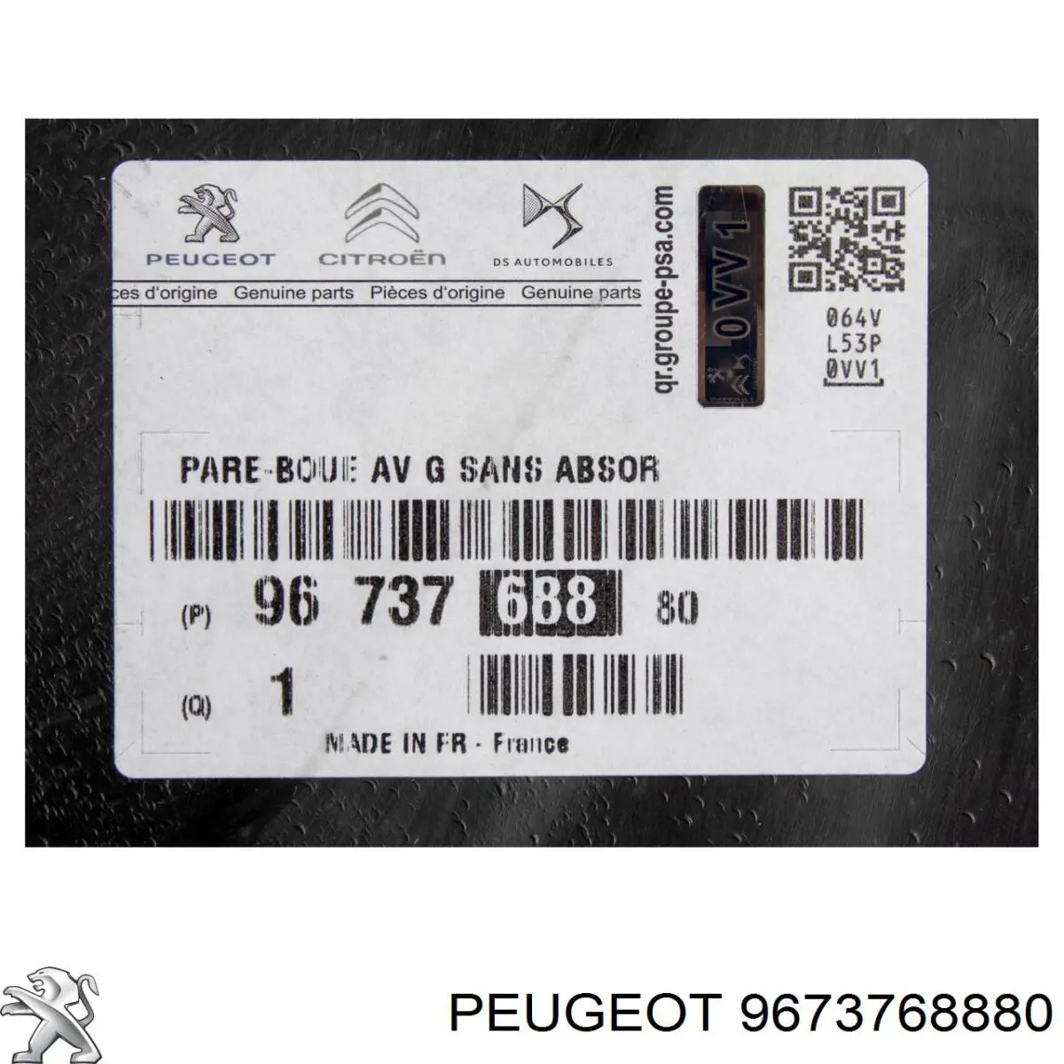 Nadkole błotnika przedniego lewe Peugeot/Citroen 9673768880 cena, od 54,48 USD