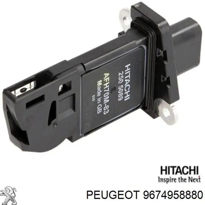 9674958880 Peugeot/Citroen Czujnik przepływu powietrza, przepływomierz powietrza M.A.F.