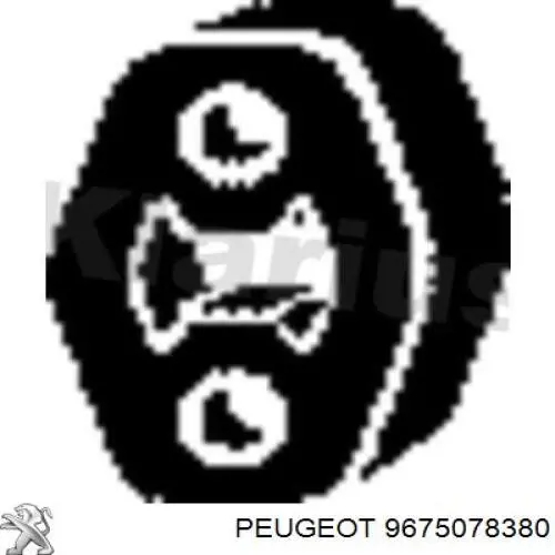 Do koszyka 9675078380 Peugeot/Citroen Poduszka mocowania tłumika