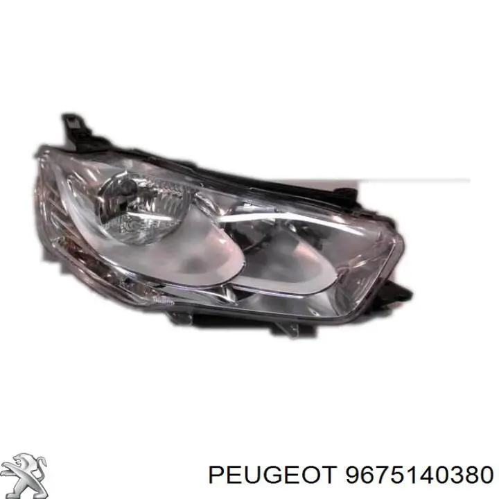 Reflektor prawy Peugeot/Citroen 9675140380 cena, od 127,05 USD