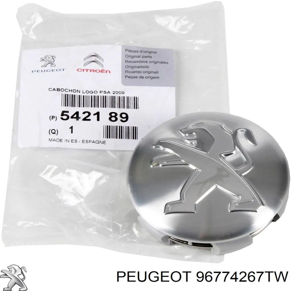 Kołpak do obręczy koła 96774267TW Peugeot/Citroen