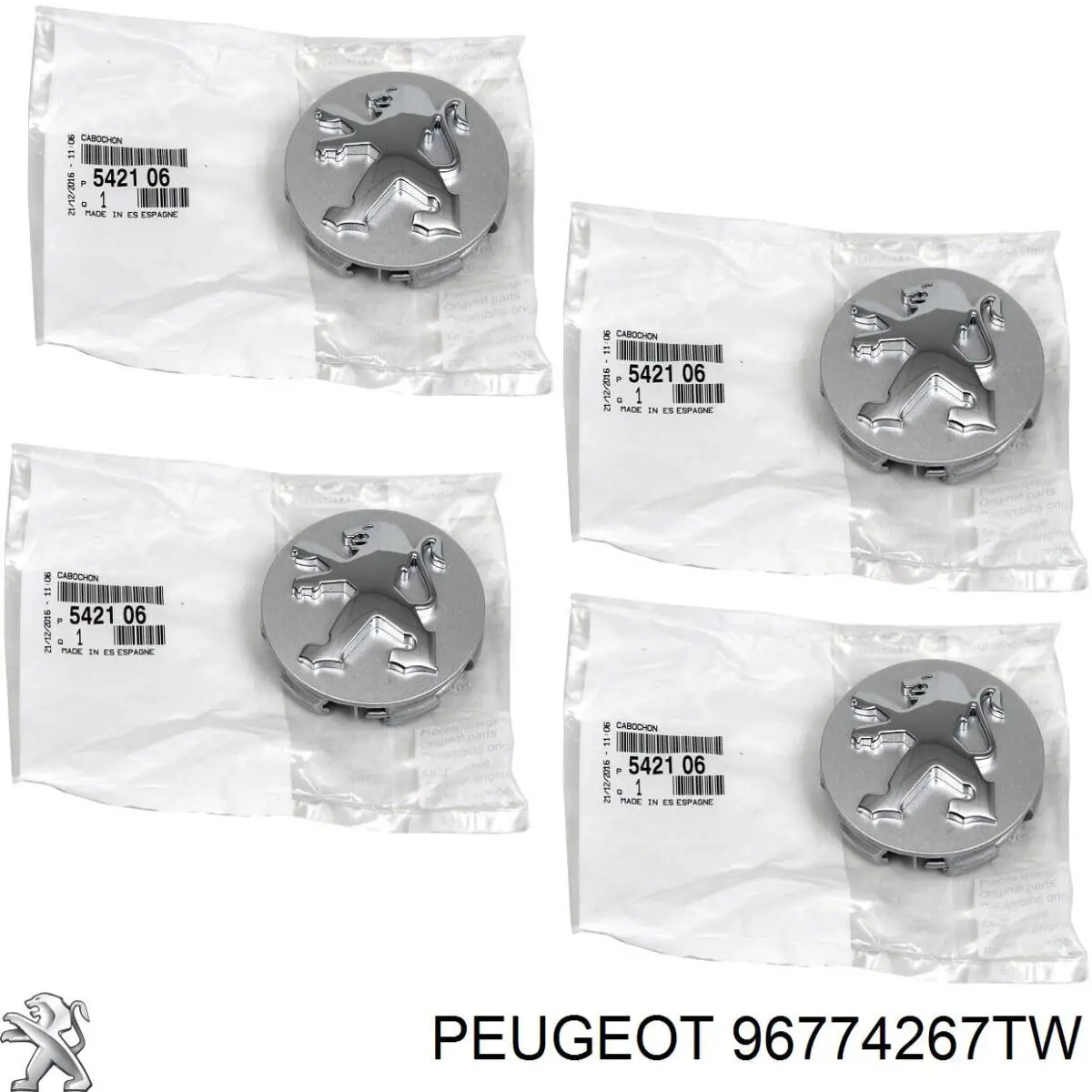 Do koszyka 96774267TW Peugeot/Citroen Kołpak do obręczy koła