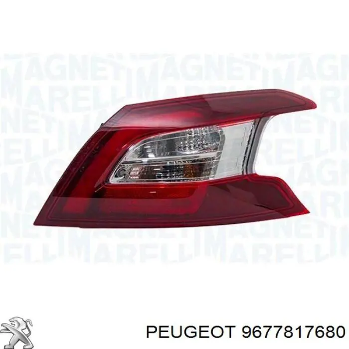 Lampa zespolona tylna lewa zewnętrzna 9677817680 Peugeot/Citroen